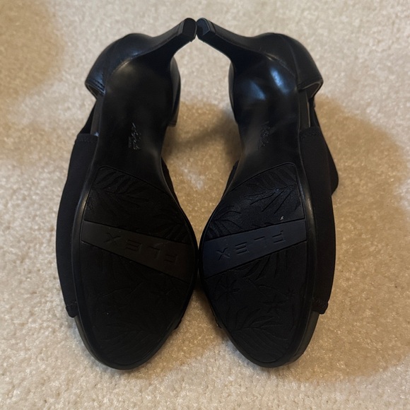 Life Stride Black Peep-Toe Heeled Booties - Picture 3 of 3